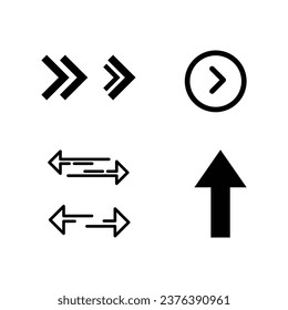 up and down arrow icon set, Right arrow button icon flat illustration on white background..eps