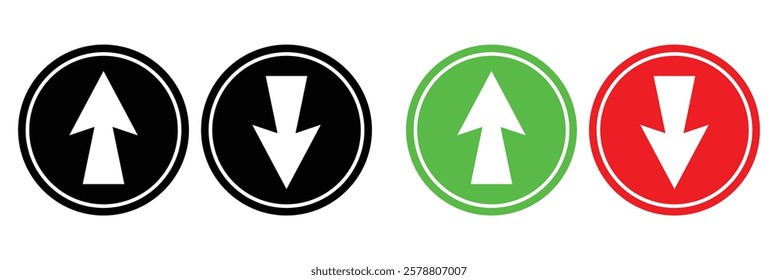 Up and down arrow. Up down arrow icon. Set of up and down arrow icon. Vector illustration.