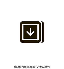 down arrow icon. sign design