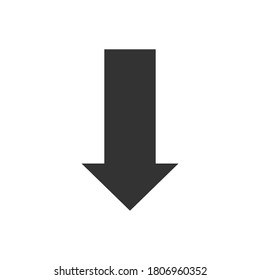 down arrow icon sign vector