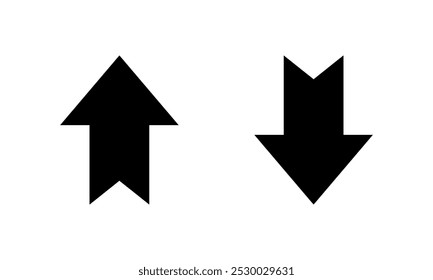 Icono de flecha arriba y abajo en estilo simple