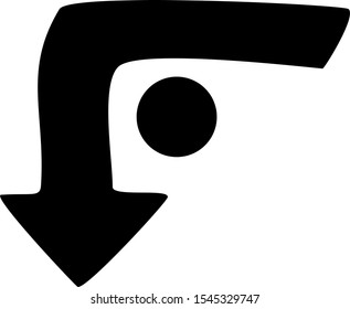 the down arrow icon is suitable for simple icon icons