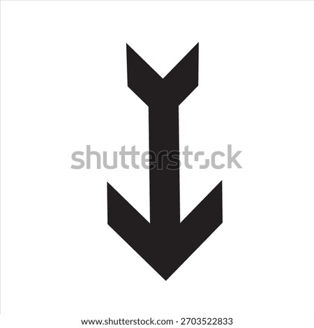 A down arrow icon symbolizes direction, movement, or action. It’s commonly used for scrolling, expanding menus, or downloading files. Simple and clear, it guides users to the next step easily