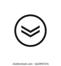 Down Arrow Icon In Trendy  Design Vector Eps 10