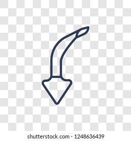 Down arrow icon. Trendy linear Down arrow logo concept on transparent background from User Interface and Web Navigation collection