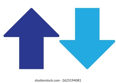 Up and down arrow icon in trendy style. Upward and downward sign symbol