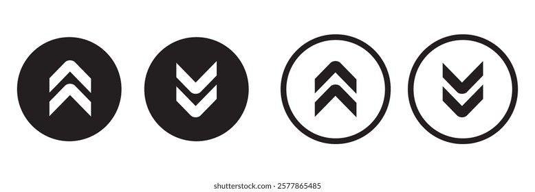 Up and down arrow icon vector