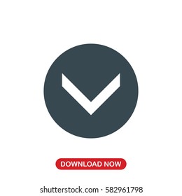 Down arrow icon vector
