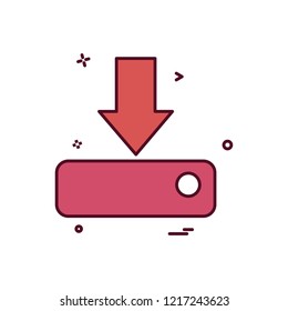 down arrow icon vector design