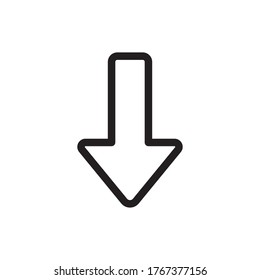 Down arrow icon vector. Download sign