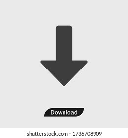 Down Arrow icon vector eps 10