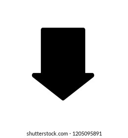 Down arrow icon, vector illustration. Flat design style. vector down arrow icon illustration isolated on white background, down arrow icon Eps10. down arrow icons graphic design vector symbols.