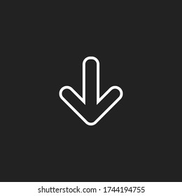 down arrow Icon. Vector illustration EPS 10.