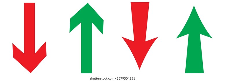 Up and down arrow icon vector illustration. Growth and Decay sign. verity colorful Design icon.
