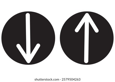 Up and down arrow icon vector illustration. Growth and Decay sign. verity colorful Design icon.