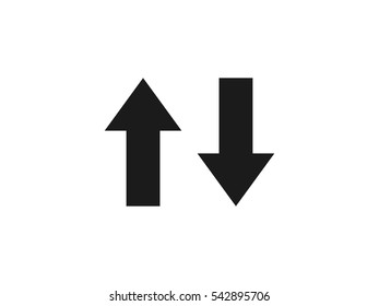 Up down arrow icon vector illustration on white background