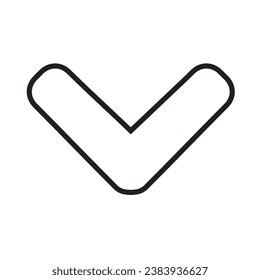 Down arrow icon vector. Scroll Down icon sign symbol vector. Down arrow vector icon illustration isolated on white background