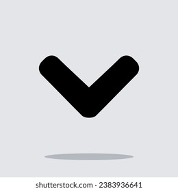 Down arrow icon vector. Scroll Down icon sign symbol vector. Down arrow vector icon illustration isolated on gray background