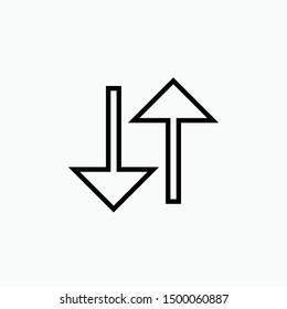 Up Down Arrow Icon - Vector, Sign and Symbol for Design, Presentation, Website or Apps Elements.