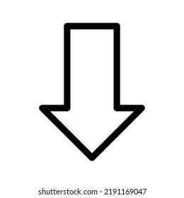 Down Arrow Icon Vector Symbol Design Illustration
