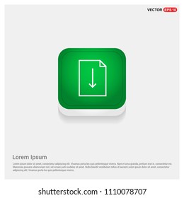 Down arrow iconGreen Web Button - Free vector icon