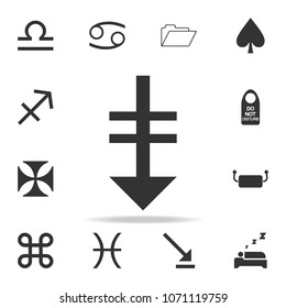 Down arrow iconon white background. Detailed set of web icons. Premium quality graphic design. One of the collection icons for websites, web design, mobile app on white background