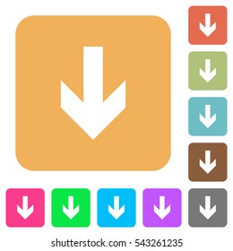 Down arrow icons on rounded square vivid color backgrounds.