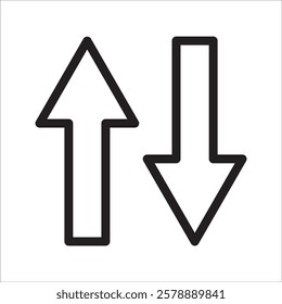 up and down arrow icons on a white background