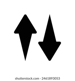 Up and down arrow line art icon for apps and websites. business arrow icon. Vector illustration. Eps file 80.