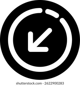 Down arrow Line vector Icon Design
