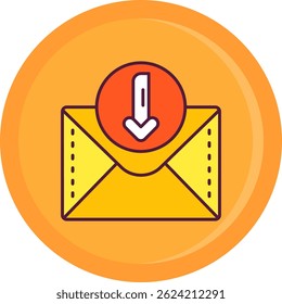 Down arrow Line vector Icon Design