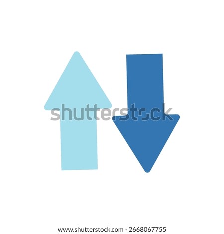 up and down arrow logo icon illustration flat