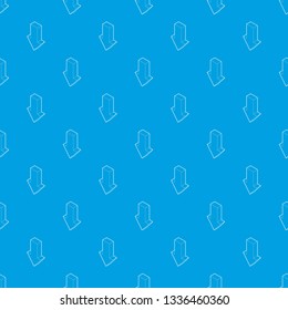 Down arrow pattern vector seamless blue repeat for any use