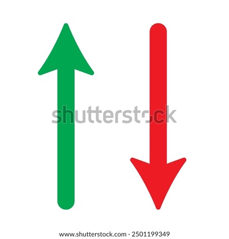 Similar – Image, Stock Photo 2 green arrows pointing up. 3D mockup, arrow sign pointing increasing direction on grey background. Development concept, business success, prosperity and growth.