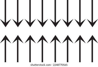 Up Down Arrow Sign Black and White