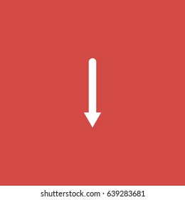 down arrow. sign design. red background