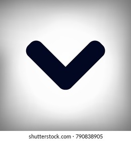 down arrow sign icon