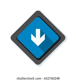 Down Arrow sign illustration