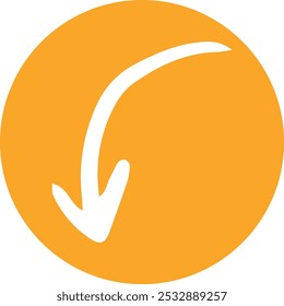 Down Arrow single vector icon
