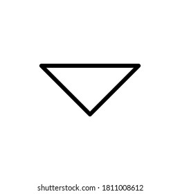 Down arrow symbol for your website designs, apps, UI, brochures, banners, templates. Vector illustration, EPS10, pixel perfect.