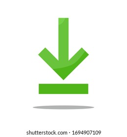 Down Arrow. Upload & Download. Single icon. Vector illustration.