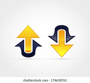 Up and down arrow vector design