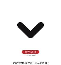 Down arrow vector icon