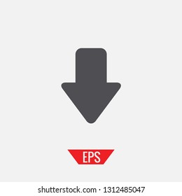 Down arrow vector icon
