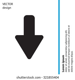 down Arrow vector icon