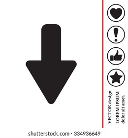 down Arrow vector icon