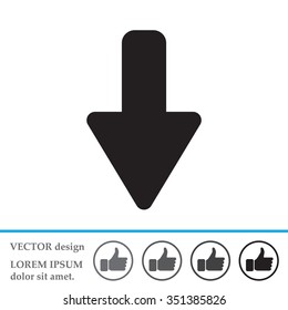 down Arrow vector icon