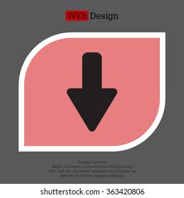 down Arrow vector icon