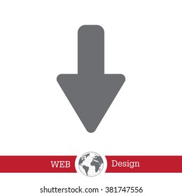 down Arrow vector icon