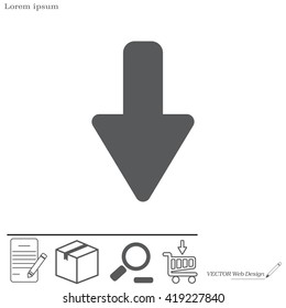 down Arrow vector icon